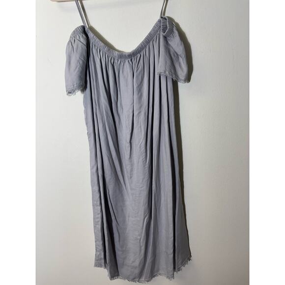 Cloth & Stone Gray Off the Shoulder Mini Dress Sz XS - Picture 3 of 3